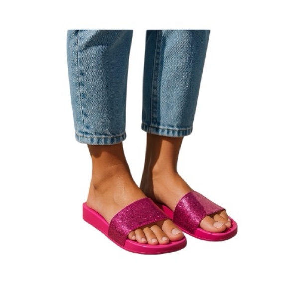 Time And Tru Glitter Slide Sandals - Picture 11 of 11